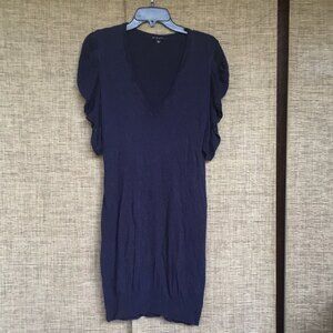 Y2K Sisley puff sleeve knit dress